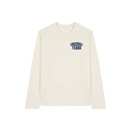 CROCODILE TEARS - CORNER LOGO LONG SLEEVE - OFF-WHITE/BLUE